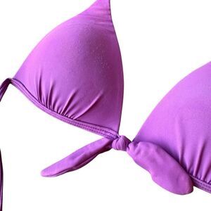 Purple Mudd bikini push-up top with tie front detail